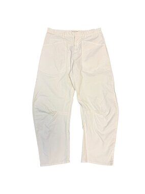 Nili Lotan Cream Wide-Leg Utility Pants Cotton Blend  Size 6
